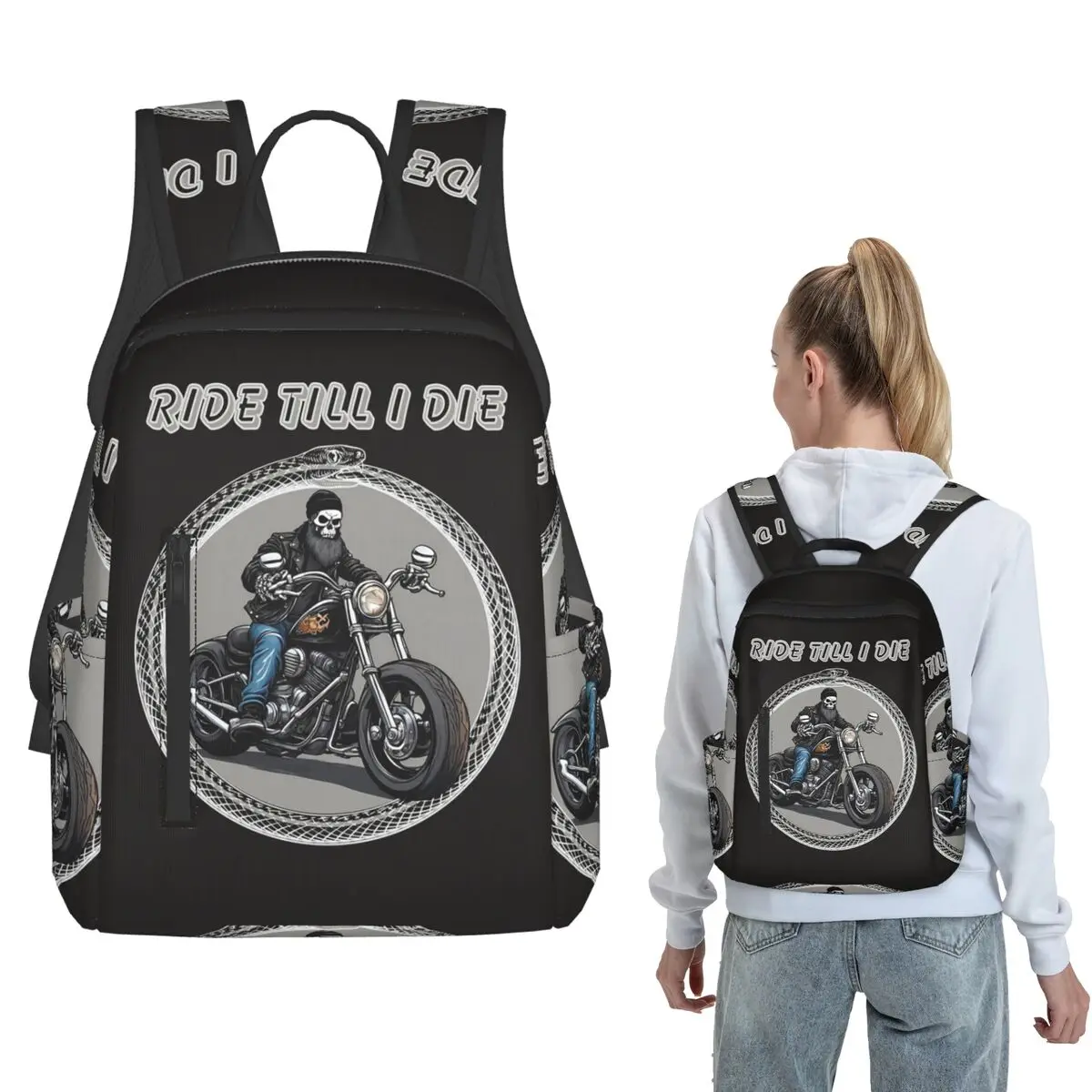 Biker For Life Backpack Daypack Boys Girls BookBag School Bag Shoulder Bags for Men Women
Biker For Life Backpack Daypack Boys Girls BookBag School Bag Shoulder Bags for Men Women