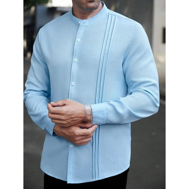 Men's Stand Collar Striped Cardigan Long Sleeve Casual Shirt Other Style Other Material 100% Not Easy to Deform Spring 2026
Men's Stand Collar Striped Cardigan Long Sleeve Casual Shirt Other Style Other Material 100% Not Easy to Deform Spring 2026