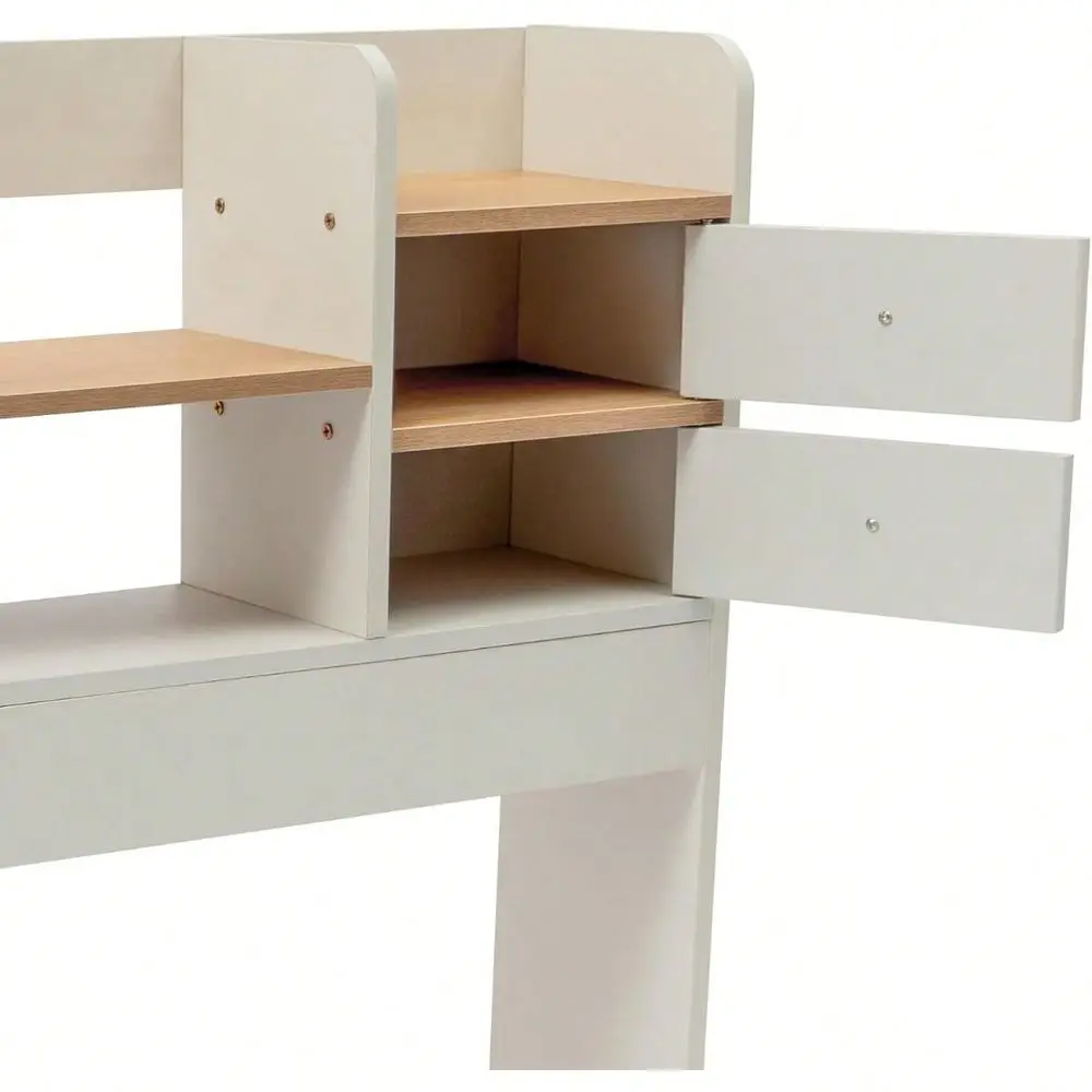 Desktop Shelf, Desk Hutch With 5 Shelves For Computer Desk, 3 Tier Desk Organizer Display Rack With 2 Drawers, Desktop Bookshel
Desktop Shelf, Desk Hutch With 5 Shelves For Computer Desk, 3 Tier Desk Organizer Display Rack With 2 Drawers, Desktop Bookshel