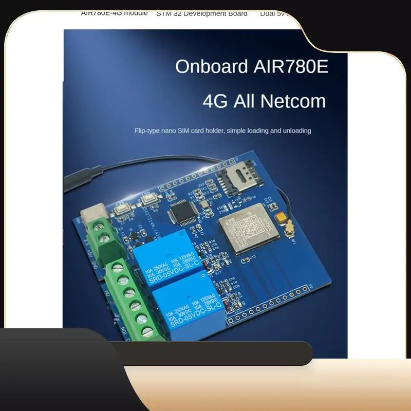DC 5V STM32 4G Networked Dual-Way Relay Relay Development Board Onboard AIR780E Module I/O Port STM32 Development Board-T44C
DC 5V STM32 4G Networked Dual-Way Relay Relay Development Board Onboard AIR780E Module I/O Port STM32 Development Board-T44C