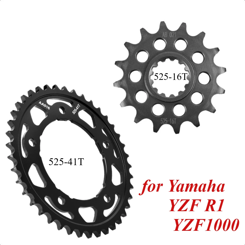 525 16T 41T Front Rear Sprocket Gear Wheel Cam for Yamaha YZF R1 2015-2021 YZF R1 YZF1000 BMP 2022-2024
525 16T 41T Front Rear Sprocket Gear Wheel Cam for Yamaha YZF R1 2015-2021 YZF R1 YZF1000 BMP 2022-2024