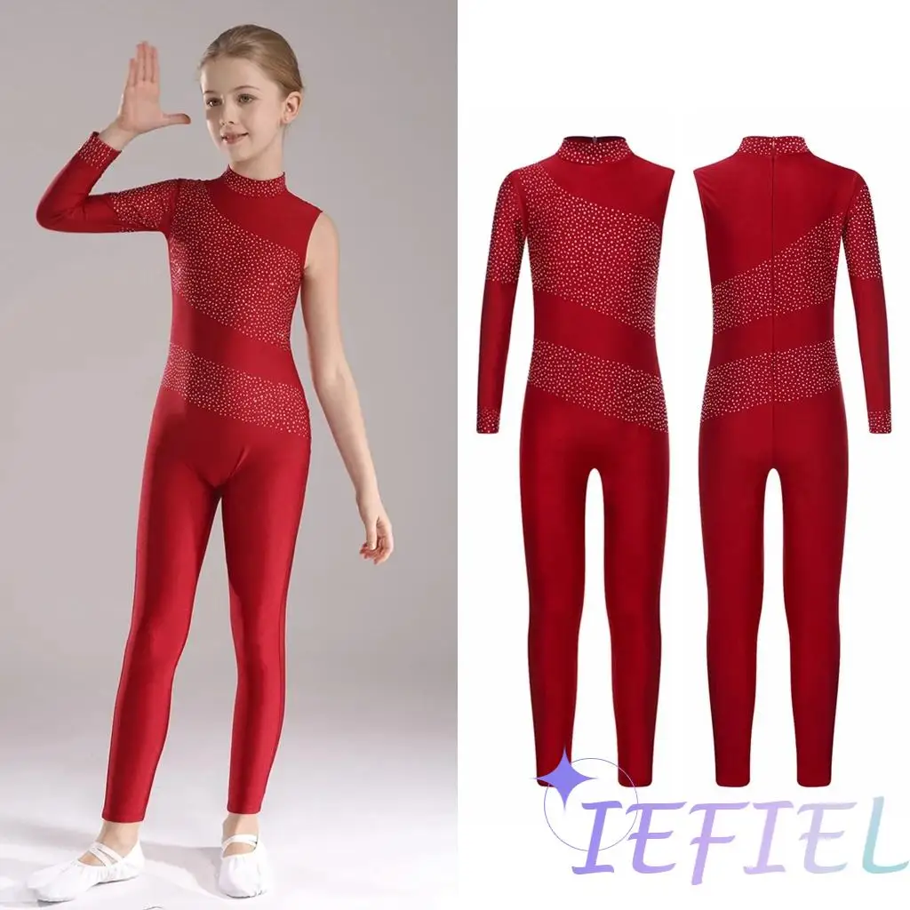 Girls One Shoulder Dance Jumpsuit Sparkly Rhinestones Rhythmic Gymnastic Figure Skating Jazz Ballet Bodysuit Full Length Leotard
Girls One Shoulder Dance Jumpsuit Sparkly Rhinestones Rhythmic Gymnastic Figure Skating Jazz Ballet Bodysuit Full Length Leotard