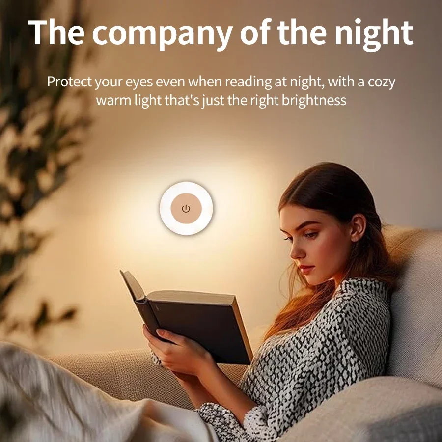 Round LED rechargeable night light with touch and magnetic functions, suitable for reading, bedroom, wardrobe, and cabinet.
Round LED rechargeable night light with touch and magnetic functions, suitable for reading, bedroom, wardrobe, and cabinet.
