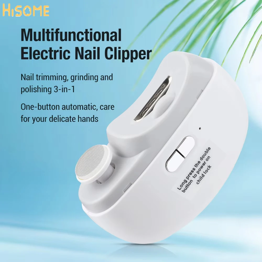 Electric Nail Clipper Grinding and Polishing with Light Automatic Nail Trimmer Rechargeable Nail Cutter Manicure for Baby Adult
Electric Nail Clipper Grinding and Polishing with Light Automatic Nail Trimmer Rechargeable Nail Cutter Manicure for Baby Adult