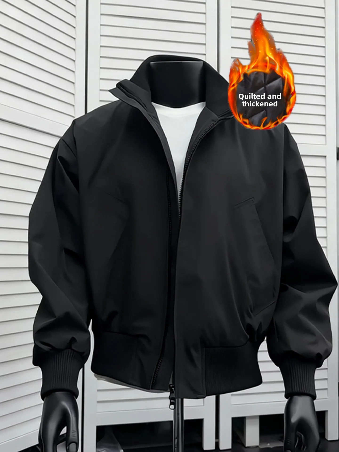 Bla Tee-Proof Cotton Jaet Men's ort Pilot Jaet Stand Collar Baseball Sle Youth Casual Polyester Fiber Winter Coat
Bla Tee-Proof Cotton Jaet Men's ort Pilot Jaet Stand Collar Baseball Sle Youth Casual Polyester Fiber Winter Coat