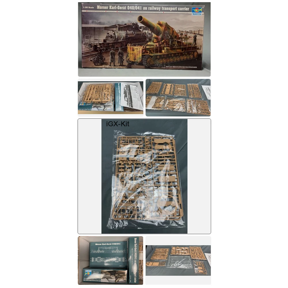 Trumpeter 00209 1:35 Morser Karl Gerat 040 041 on Railway Transport Carrier Plastic Assembly Model Kit
Trumpeter 00209 1:35 Morser Karl Gerat 040 041 on Railway Transport Carrier Plastic Assembly Model Kit