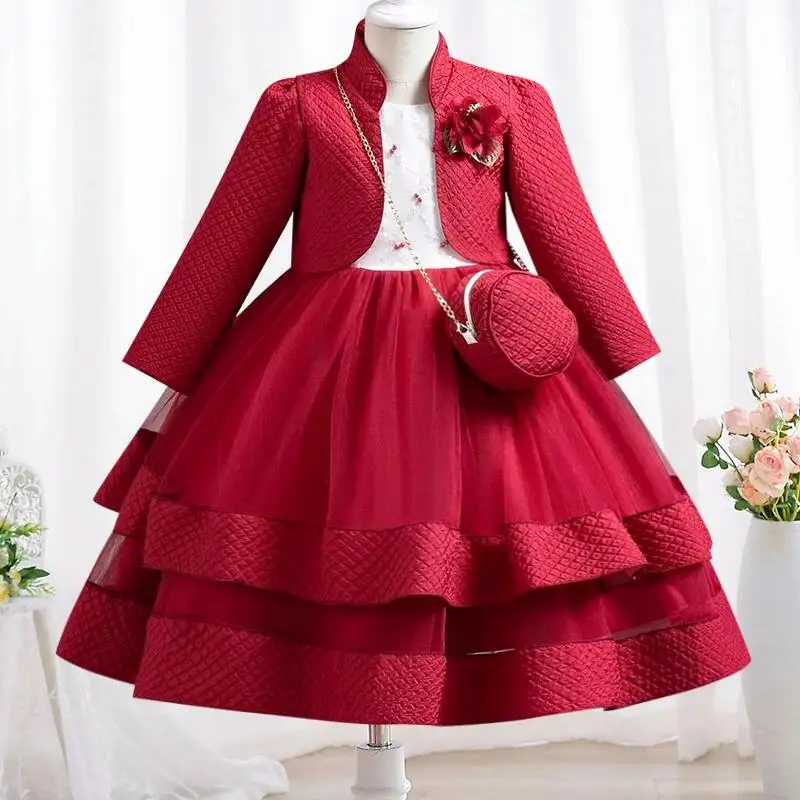 Girls' dress flower pearl princess dress autumn and winter girls' princess dress set carnival high-end hosting performance dress
Girls' dress flower pearl princess dress autumn and winter girls' princess dress set carnival high-end hosting performance dress