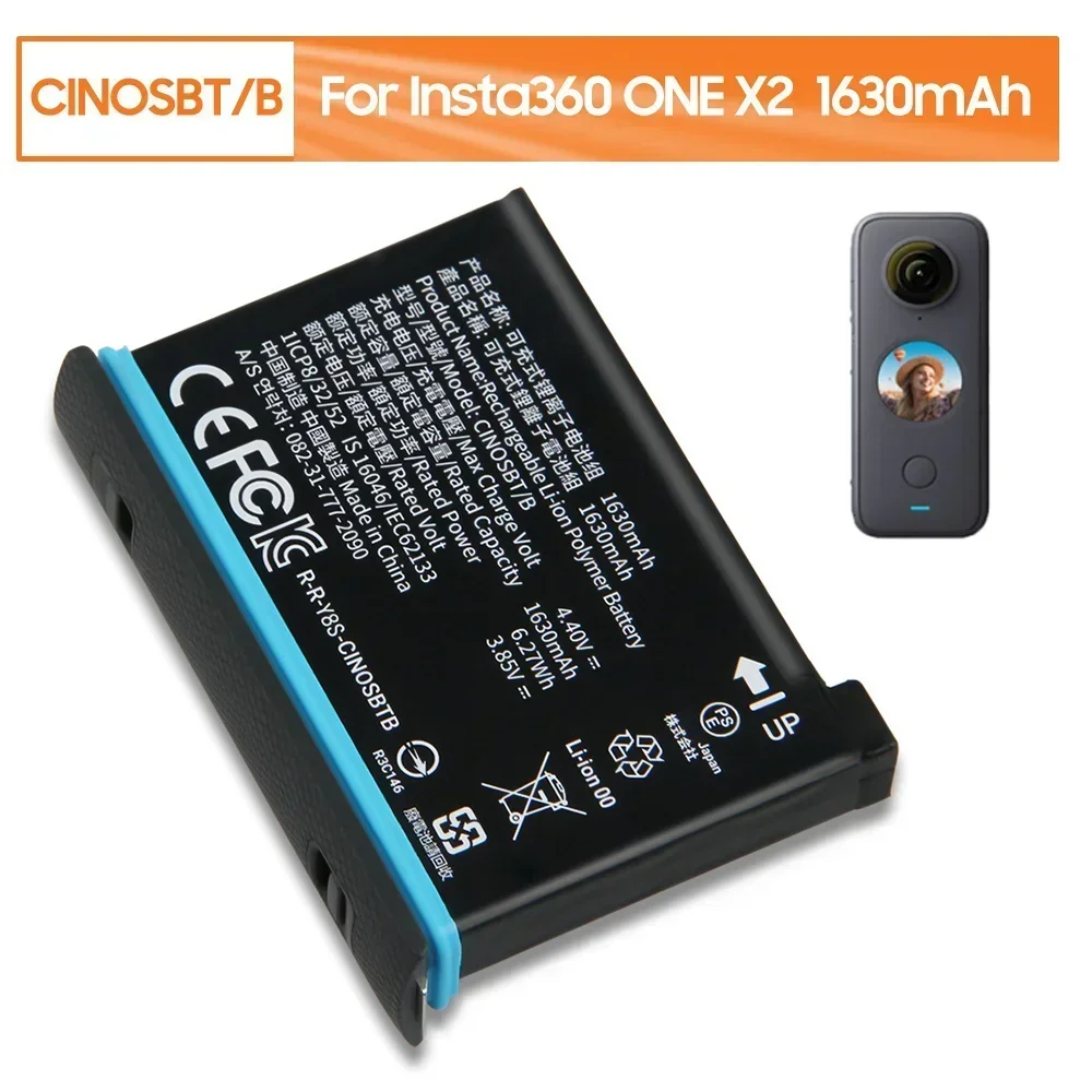 New Replacement Battery CINOSBT/B CINAQBT/A For Insta360 ONE X Insta360 ONE X2 Insta360 ONE X3 Camera Battery 1630mAh
New Replacement Battery CINOSBT/B CINAQBT/A For Insta360 ONE X Insta360 ONE X2 Insta360 ONE X3 Camera Battery 1630mAh