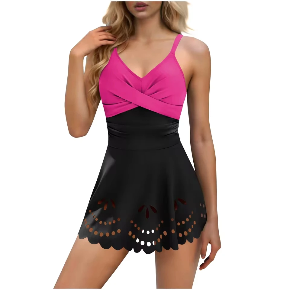 Women Sexy Ruffled Bow Swim Slimming Dress Swimsuits Swimwear With Bra Support Lace Trim One Piece Swimsuit Women'S Swimsuit
Women Sexy Ruffled Bow Swim Slimming Dress Swimsuits Swimwear With Bra Support Lace Trim One Piece Swimsuit Women'S Swimsuit