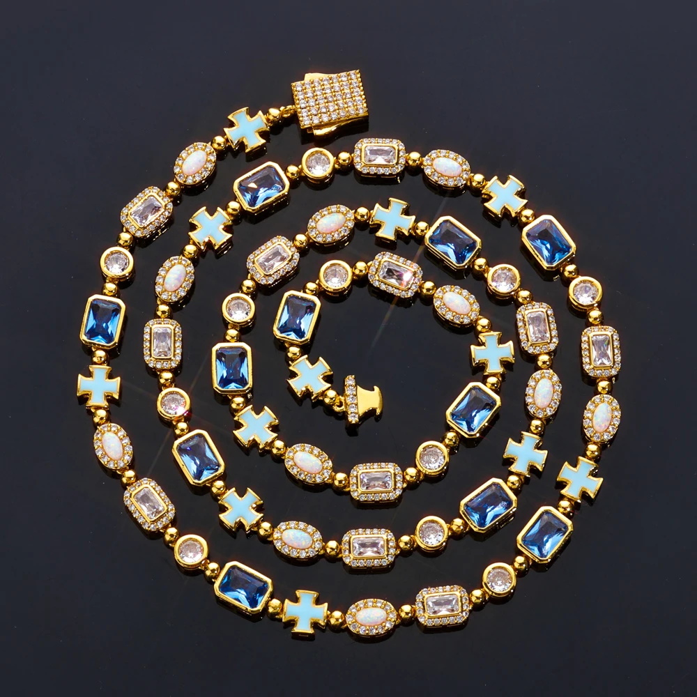 Hip HopHigh-Quality Jewelry Colorful Gemstone Necklace Luxurious Cubic Zirconia Couple Necklace Men's And Women's Birthday Gifts
Hip HopHigh-Quality Jewelry Colorful Gemstone Necklace Luxurious Cubic Zirconia Couple Necklace Men's And Women's Birthday Gifts