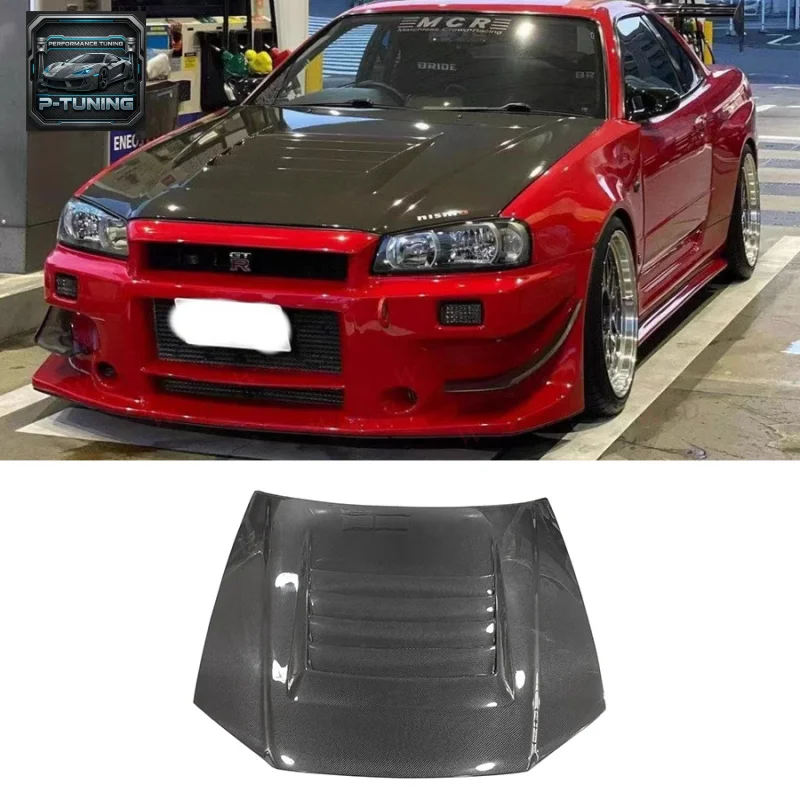 NS Style Carbon Fiber Front Bumper Engine Hood Bonnet Cover for 1999-2002 Nissan GTR R34 Skyline Includes Screws-New Condition
NS Style Carbon Fiber Front Bumper Engine Hood Bonnet Cover for 1999-2002 Nissan GTR R34 Skyline Includes Screws-New Condition