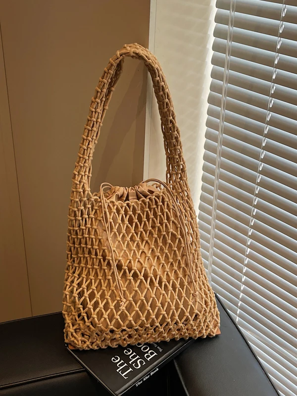 Hanrted однотонная хлопковая сетчатая сумка на одно плечо, ручная пляжная сумка, лето 2025 Briti Sle, молодежная повседневная сумка
Hanrted однотонная хлопковая сетчатая сумка на одно плечо, ручная пляжная сумка, лето 2025 Briti Sle, молодежная повседневная сумка