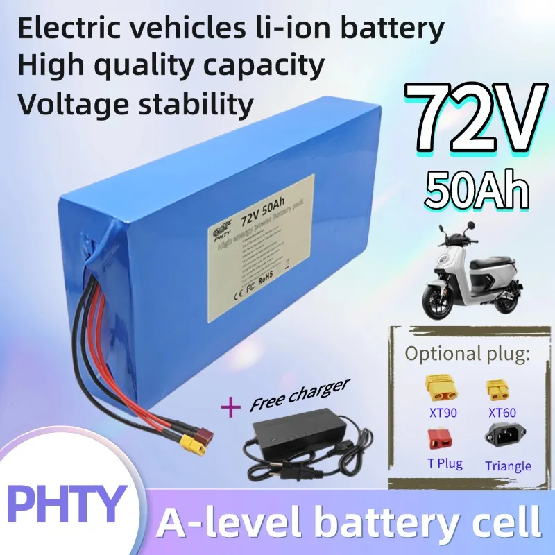 New 2025 72V 10-50Ah 18650 Lithium Battery Pack Electric High Quality Battery 3000W BMS High Power Battery + 84V 2A Charger DIY
New 2025 72V 10-50Ah 18650 Lithium Battery Pack Electric High Quality Battery 3000W BMS High Power Battery + 84V 2A Charger DIY