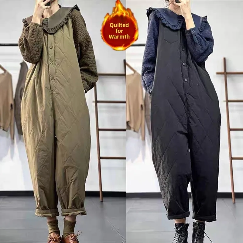 Faionable Cotton Harlan One-Piece Winter Outerwear Women's Loose Age-Defng Versatile Warm Diamond id Overalls Trendy
Faionable Cotton Harlan One-Piece Winter Outerwear Women's Loose Age-Defng Versatile Warm Diamond id Overalls Trendy