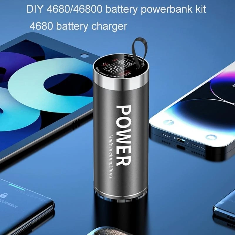 Portable DIY 46800 Power Pack Case Aluminum double Type C USB Outputs Quick Charges for Hiking & Activity without Battery
Portable DIY 46800 Power Pack Case Aluminum double Type C USB Outputs Quick Charges for Hiking & Activity without Battery
