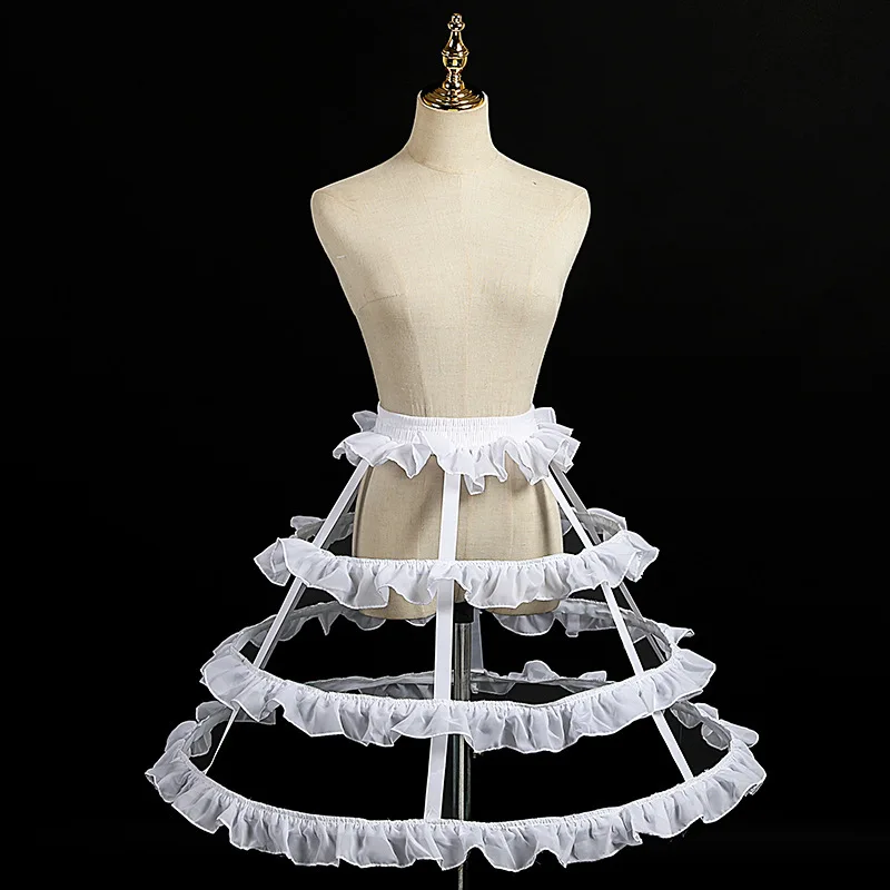 3 Hoops Ruffle Rockabilly Crinoline Lolita Short Petticoat Ball Gown Cosplay Underskirt Pannier Petticoat 
3 Hoops Ruffle Rockabilly Crinoline Lolita Short Petticoat Ball Gown Cosplay Underskirt Pannier Petticoat