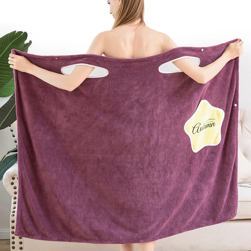 Wearable Ladies Bath Towel Pajamas Womens Bathrobes Absorbent Microfiber Nightgown Sauna Towels Hotel Bathroom Keep Warm
Wearable Ladies Bath Towel Pajamas Womens Bathrobes Absorbent Microfiber Nightgown Sauna Towels Hotel Bathroom Keep Warm