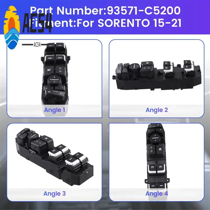 AC54-93571-C5200 Главный выключатель стеклоподъемника левой передней двери автомобиля для KIA SORENTO 2015-2021 2AUTO
AC54-93571-C5200 Главный выключатель стеклоподъемника левой передней двери автомобиля для KIA SORENTO 2015-2021 2AUTO