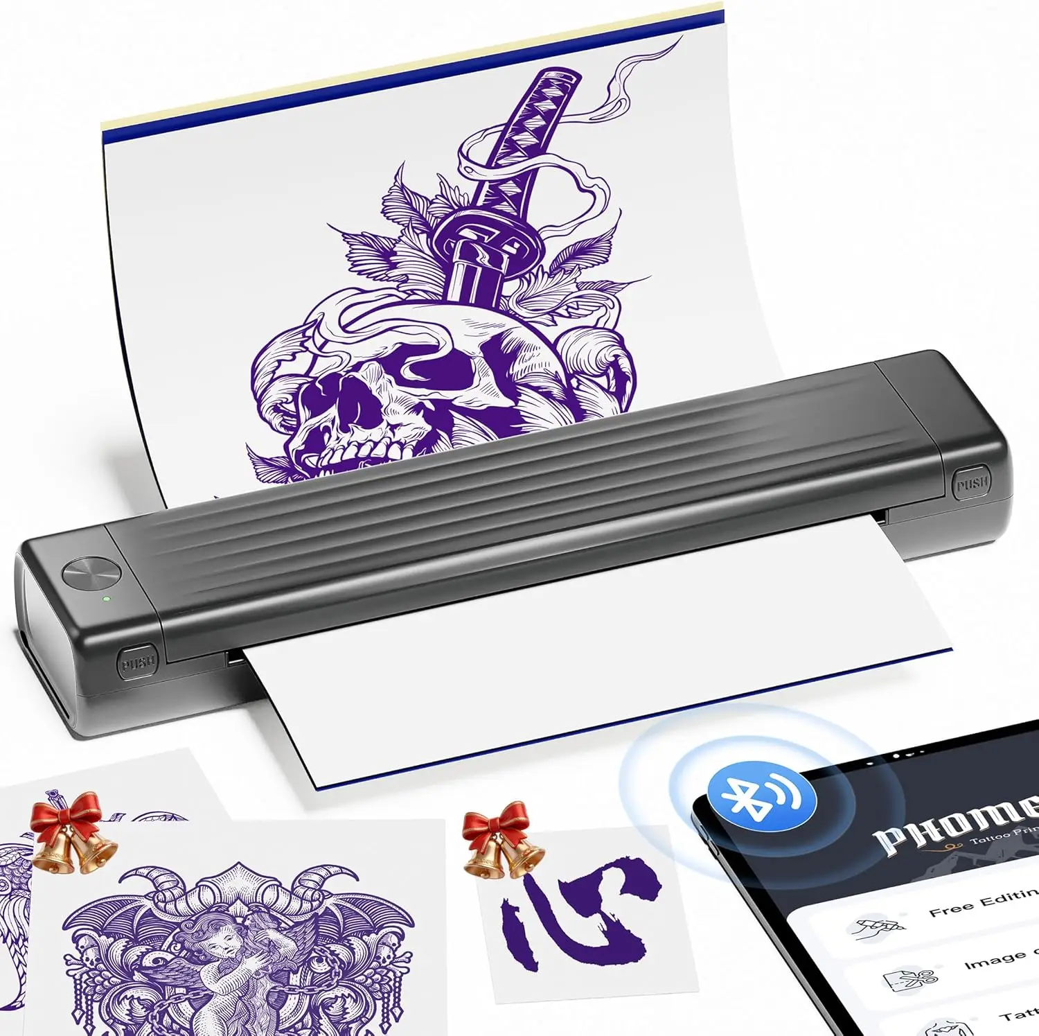 Beginner Tattoo Stencil Printer Kit with Bluetooth, Wireless Machine for Phone/Tablet/PC, Includes 10 Transfer Papers, Grey
Beginner Tattoo Stencil Printer Kit with Bluetooth, Wireless Machine for Phone/Tablet/PC, Includes 10 Transfer Papers, Grey