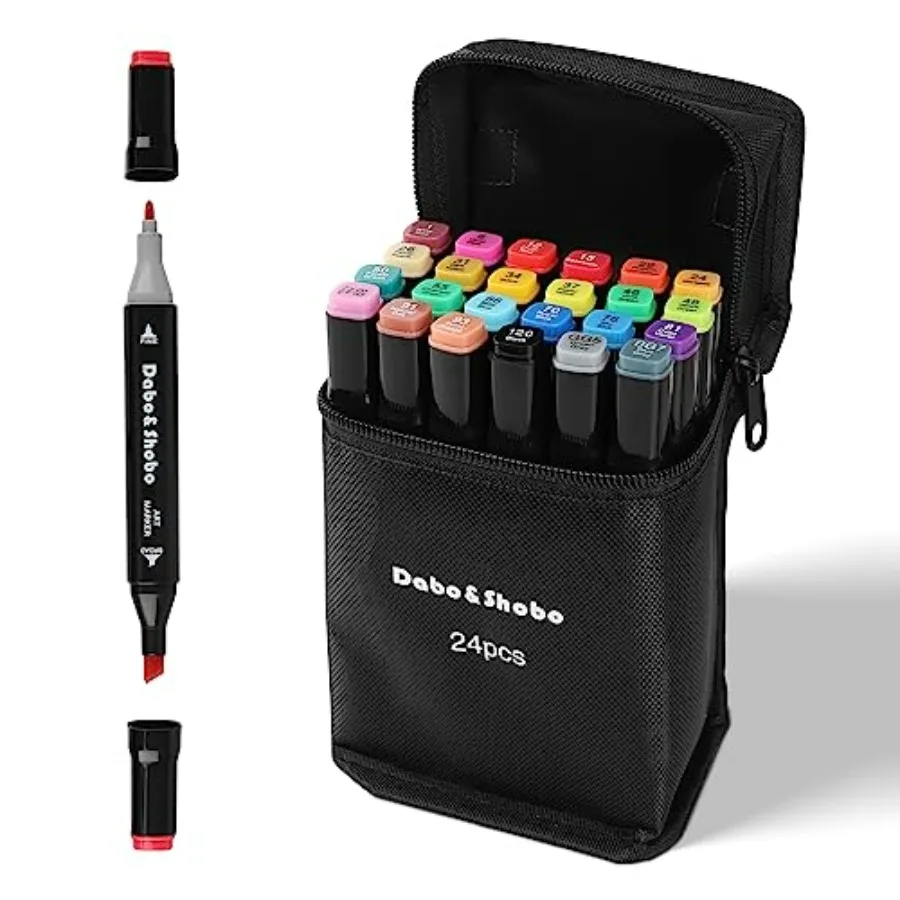24 Colors Drawing Markers, Dual Tip Art Markers, Coloring Marker For Adult Sketching And Coloring
24 Colors Drawing Markers, Dual Tip Art Markers, Coloring Marker For Adult Sketching And Coloring