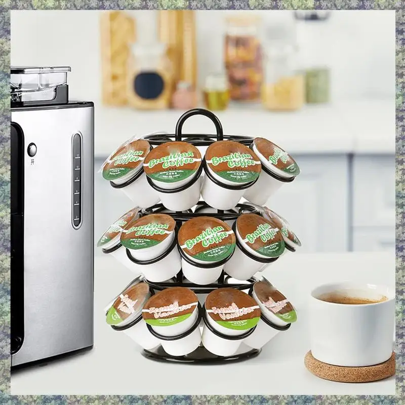 WON Coffee Pod Holder Spins 360-Degrees Coffee Pod Holder Compatible For K Cups (27 Pods), Black
WON Coffee Pod Holder Spins 360-Degrees Coffee Pod Holder Compatible For K Cups (27 Pods), Black