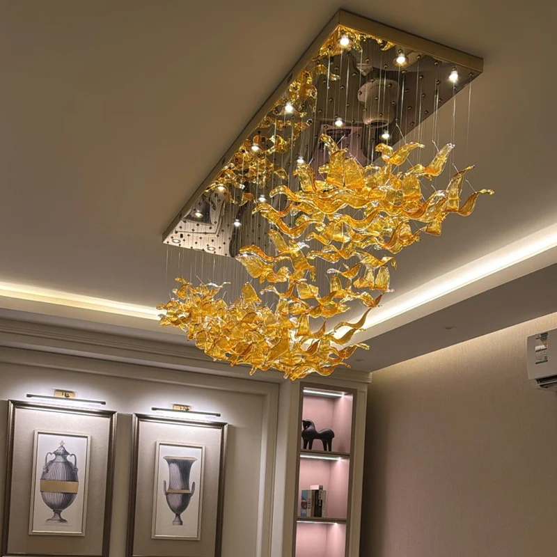 Restaurant Light Decorative Glass Leaf Pendant Chandelier Light Living Room Hotel Pendant Lighting Fixtures For Kitchen Island
Restaurant Light Decorative Glass Leaf Pendant Chandelier Light Living Room Hotel Pendant Lighting Fixtures For Kitchen Island