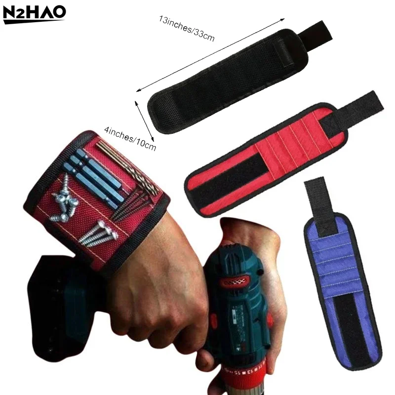 Magnetic Wristband Portable Tool Bag Electrician Adjustable Wristband For Holding Screws,Nails,Drilling Bits,Wrist Tool Holder
Magnetic Wristband Portable Tool Bag Electrician Adjustable Wristband For Holding Screws,Nails,Drilling Bits,Wrist Tool Holder