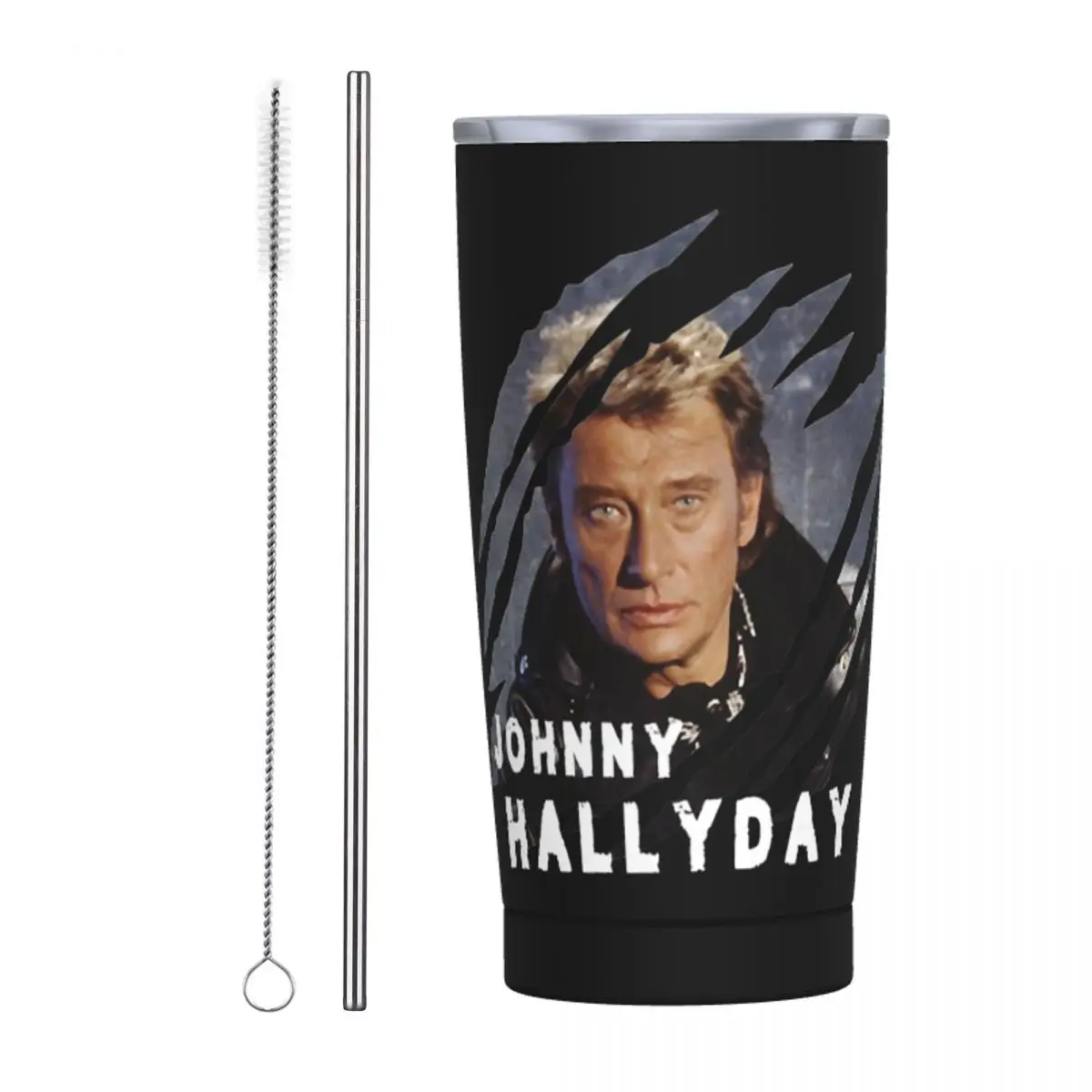 Retro Johnny Hallyday Singer Tumbler Vacuum Insulated Rock And Roll Thermal Cup Stainless Steel Double Wall Mugs Bottle 20oz
Retro Johnny Hallyday Singer Tumbler Vacuum Insulated Rock And Roll Thermal Cup Stainless Steel Double Wall Mugs Bottle 20oz