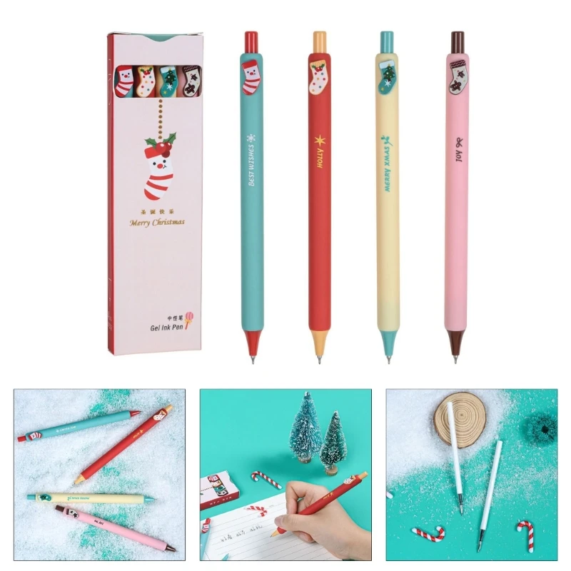 4 Pcs/Set Christmas Gel Pen 0.5mm Neutral Pen Gel Ink Pen Signature Pen Stationery Pen School Supplies For Writing
4 Pcs/Set Christmas Gel Pen 0.5mm Neutral Pen Gel Ink Pen Signature Pen Stationery Pen School Supplies For Writing