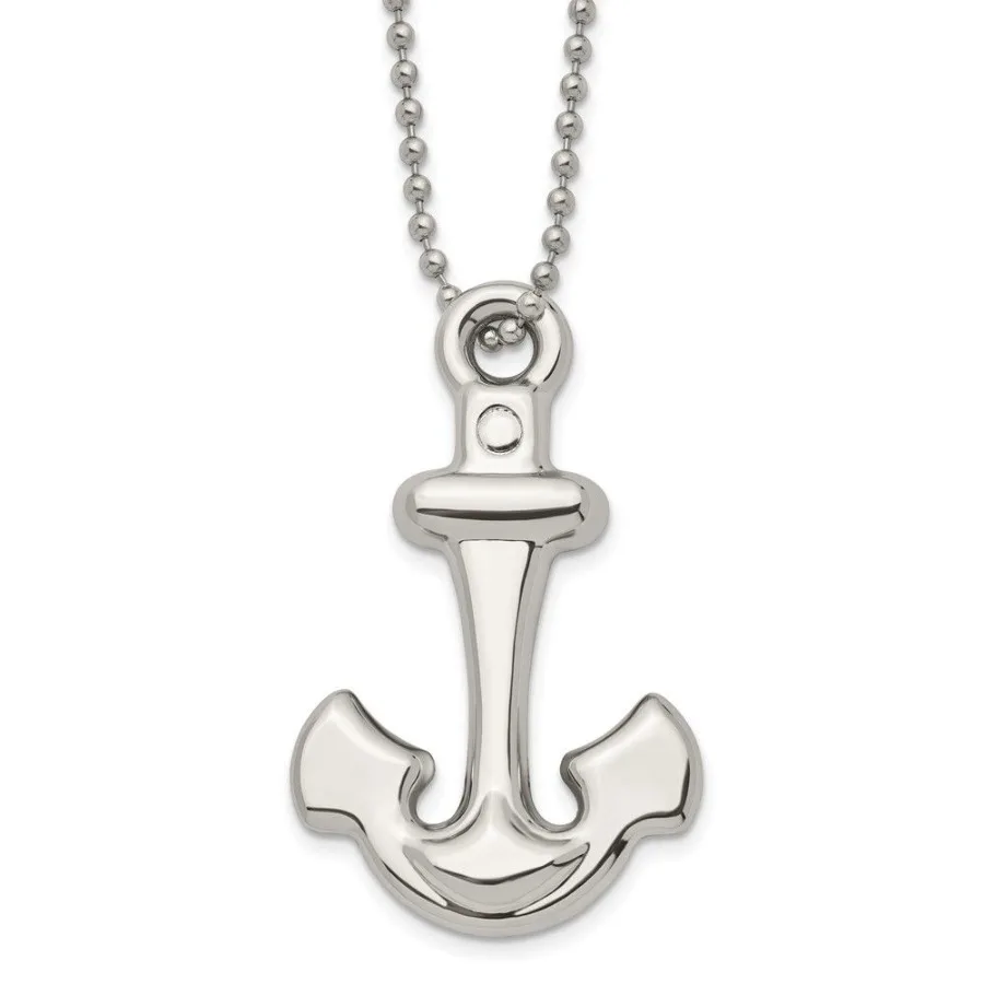 Chisel Stainless Steel Polished Hollow Anchor Pendant on a 22 inch Ball Chain Necklace
Chisel Stainless Steel Polished Hollow Anchor Pendant on a 22 inch Ball Chain Necklace