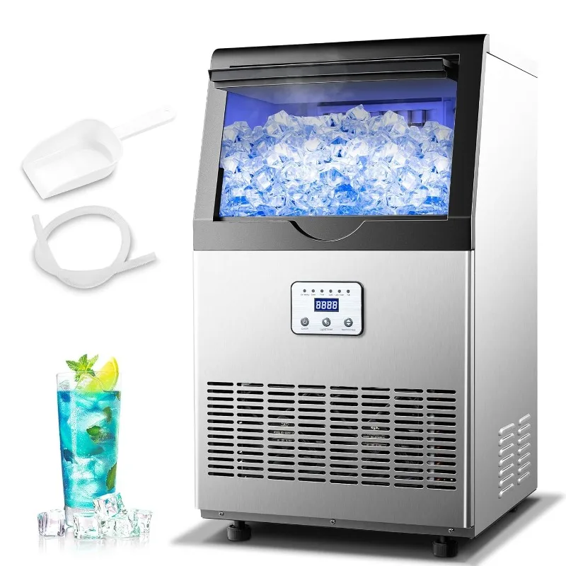 110LBS/24H Commercial Ice Machine Stainless Steel Ice Maker Machine with 25LBS Capacity,45 Ice Cubes in 12-15 Minutes,
110LBS/24H Commercial Ice Machine Stainless Steel Ice Maker Machine with 25LBS Capacity,45 Ice Cubes in 12-15 Minutes,