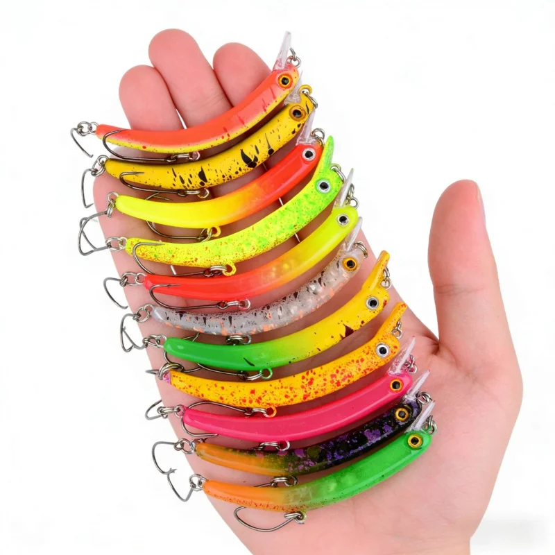 New bionic slow-sinking double-hook minnow lure11PCS 3.7g 6.3cm Suitable for trout, bass, and catfish lure fishing bait
New bionic slow-sinking double-hook minnow lure11PCS 3.7g 6.3cm Suitable for trout, bass, and catfish lure fishing bait
