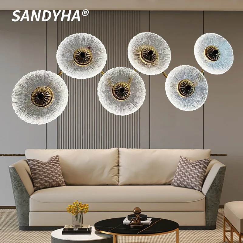 Modern Living Room Multi Head Crystal Wall Lamps Modern Minimalist Hotel Corridor Restaurant Background Wall Decor Glass Lights
Modern Living Room Multi Head Crystal Wall Lamps Modern Minimalist Hotel Corridor Restaurant Background Wall Decor Glass Lights