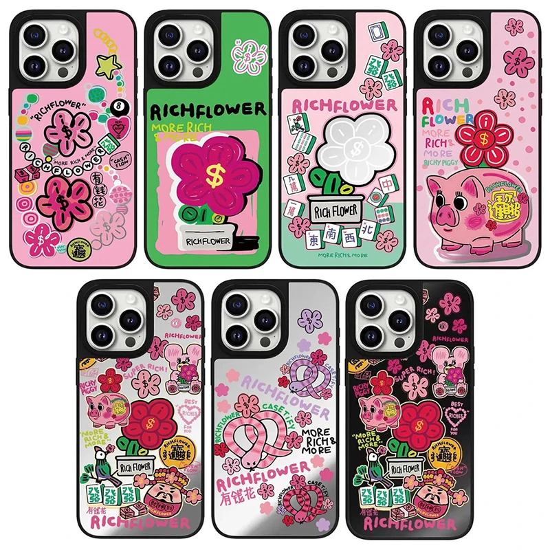 Rich Flower Magnetic Mirror Surface Phone Case Cover for IPhone 12 13 14 15 16 Pro Max Case
Rich Flower Magnetic Mirror Surface Phone Case Cover for IPhone 12 13 14 15 16 Pro Max Case