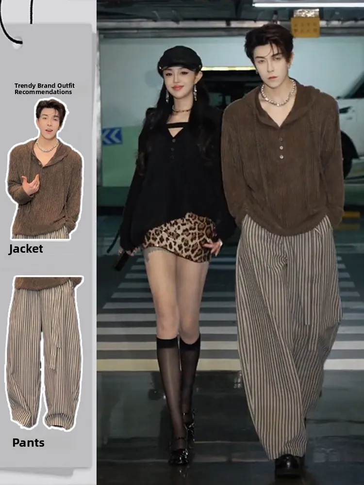 Vintage Striped Pants Loose Fit Men's irt And Pants Set Autumn Faion Casual Sle Teenagers Long Sve Clothing
Vintage Striped Pants Loose Fit Men's irt And Pants Set Autumn Faion Casual Sle Teenagers Long Sve Clothing
