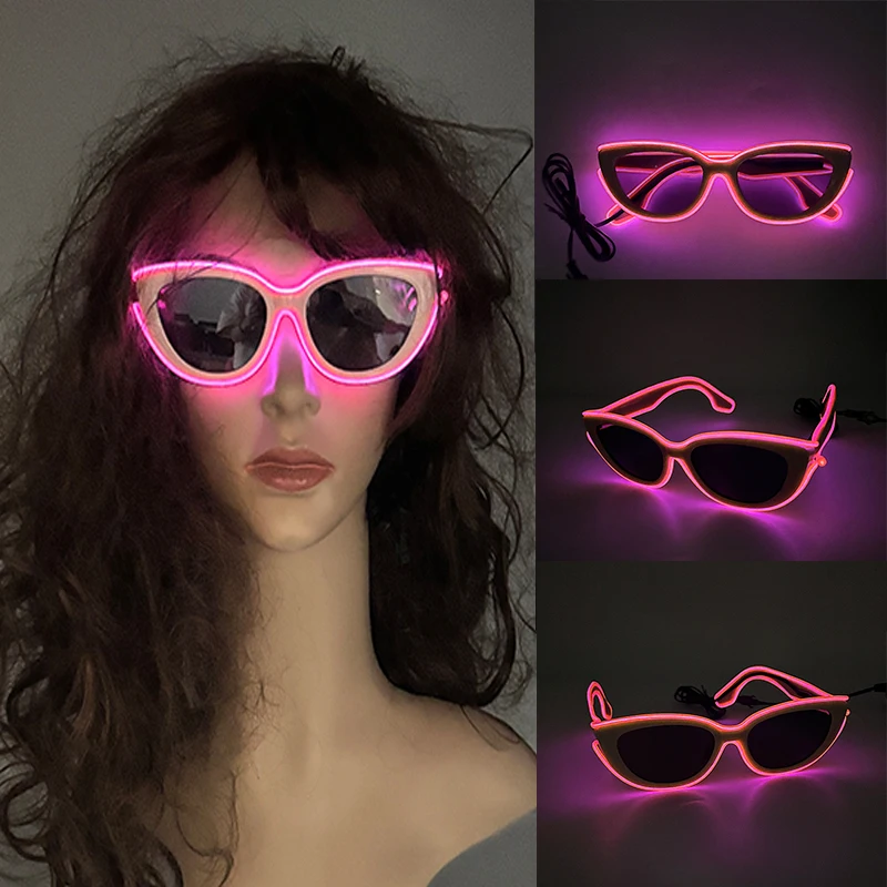 1 pc Pink Neon LED Glasses Costumes Accessory Sunglasses Girls Women Decorative Eyewear Glasses Glow In The Dark Night
1 pc Pink Neon LED Glasses Costumes Accessory Sunglasses Girls Women Decorative Eyewear Glasses Glow In The Dark Night