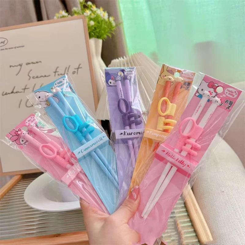 Sanrio My Melody Kuromi Cartoon Children's Learning Chopsticks Train Assisted Practice Kitty Kitchen Supplies Gifts for Children
Sanrio My Melody Kuromi Cartoon Children's Learning Chopsticks Train Assisted Practice Kitty Kitchen Supplies Gifts for Children