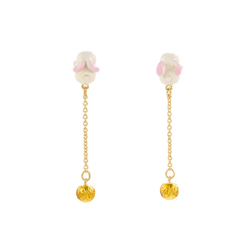 New Hand Made Enamel Cute Rabbit Long Tassel Earrings for Women Niche Design Cute Animals, Versatile Temperament Earrings
New Hand Made Enamel Cute Rabbit Long Tassel Earrings for Women Niche Design Cute Animals, Versatile Temperament Earrings