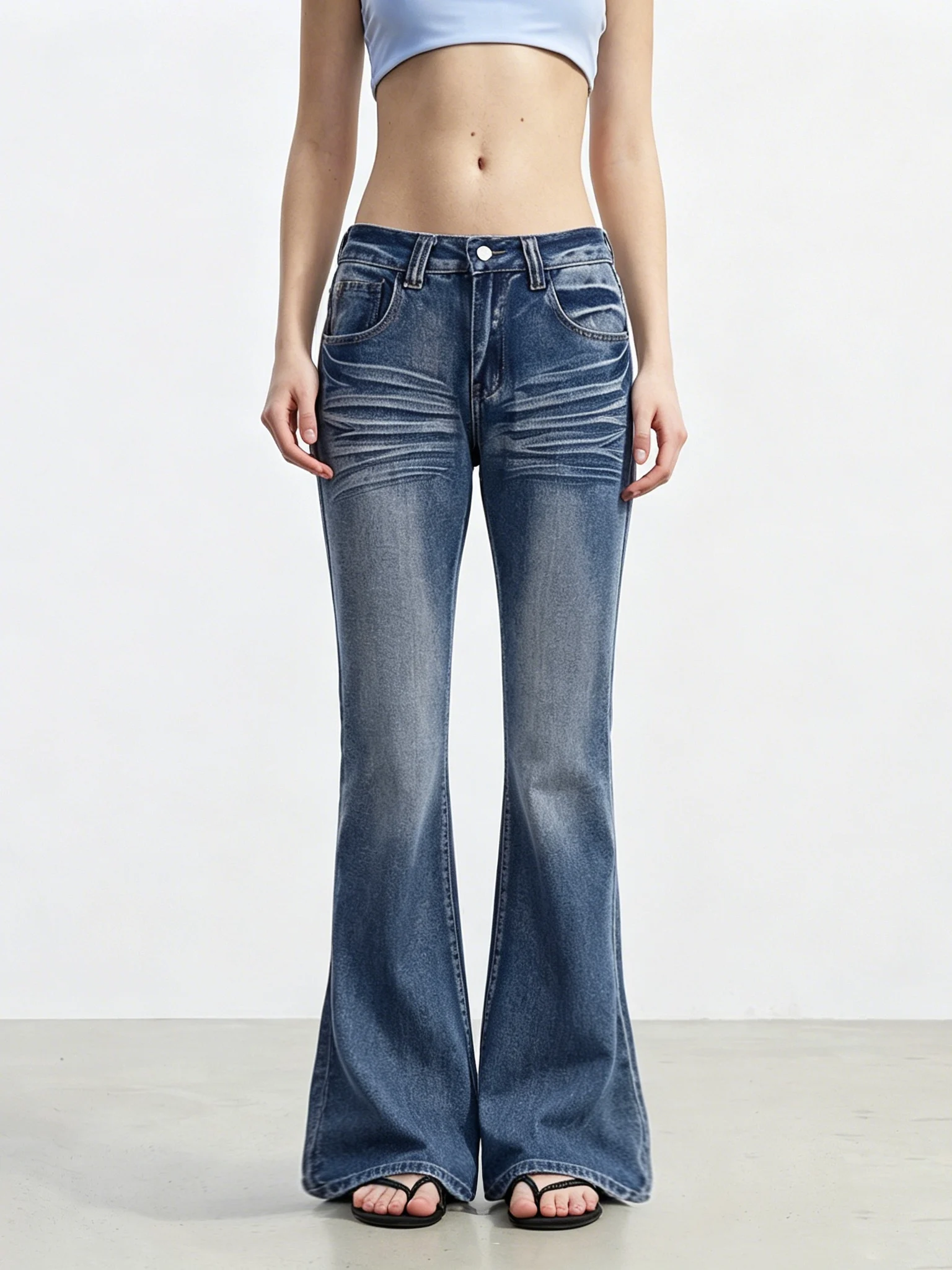 WEEKEEP Street Style Hot Girl Basic Deep Blue Washed out Jeans Casual Versatile Slimming Long Pants Low Waist Denim Fabric
WEEKEEP Street Style Hot Girl Basic Deep Blue Washed out Jeans Casual Versatile Slimming Long Pants Low Waist Denim Fabric