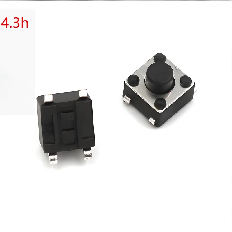 900pcs 4.5*4.5*4.3mm 4pin SMD Black Micro Push Button Switch Tactile Tact Momentary Electronic Switch
900pcs 4.5*4.5*4.3mm 4pin SMD Black Micro Push Button Switch Tactile Tact Momentary Electronic Switch