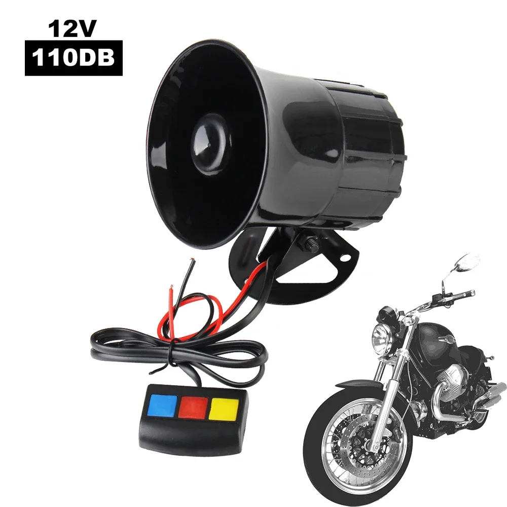 110dB 12V Motorcycle Horn 3 Tone Sound Electric Loudspeakers Trumpet Amplifier Lound Warning Alarm Siren Horn Auto Accessories
110dB 12V Motorcycle Horn 3 Tone Sound Electric Loudspeakers Trumpet Amplifier Lound Warning Alarm Siren Horn Auto Accessories