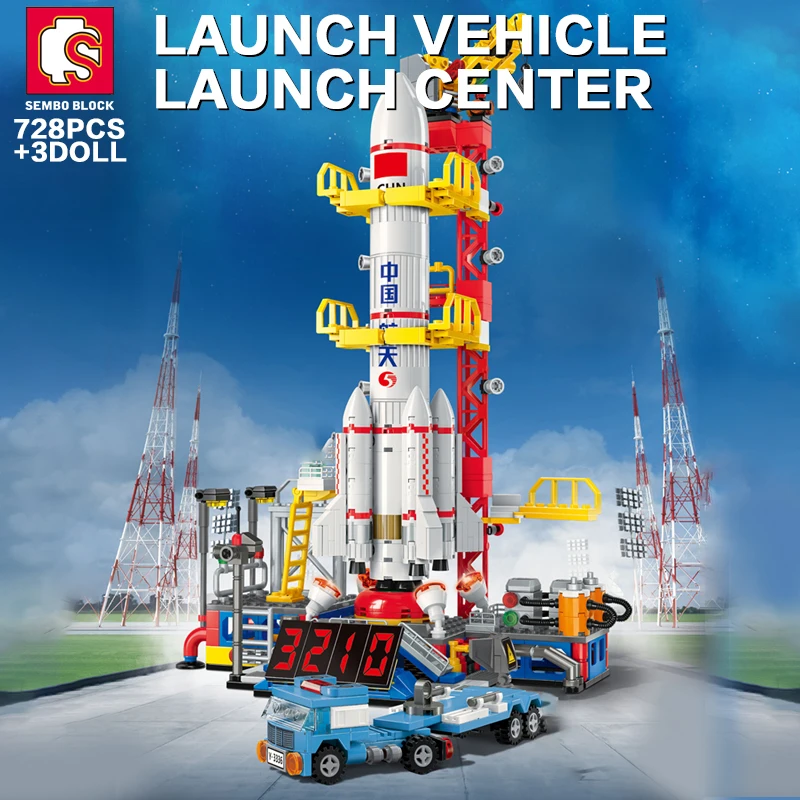 SEMBO Blocks 728pcs Rocket Launch Aerospace Building Blocks Mini Dolls Space Exploration Science Creative Toys For Child Adults
SEMBO Blocks 728pcs Rocket Launch Aerospace Building Blocks Mini Dolls Space Exploration Science Creative Toys For Child Adults