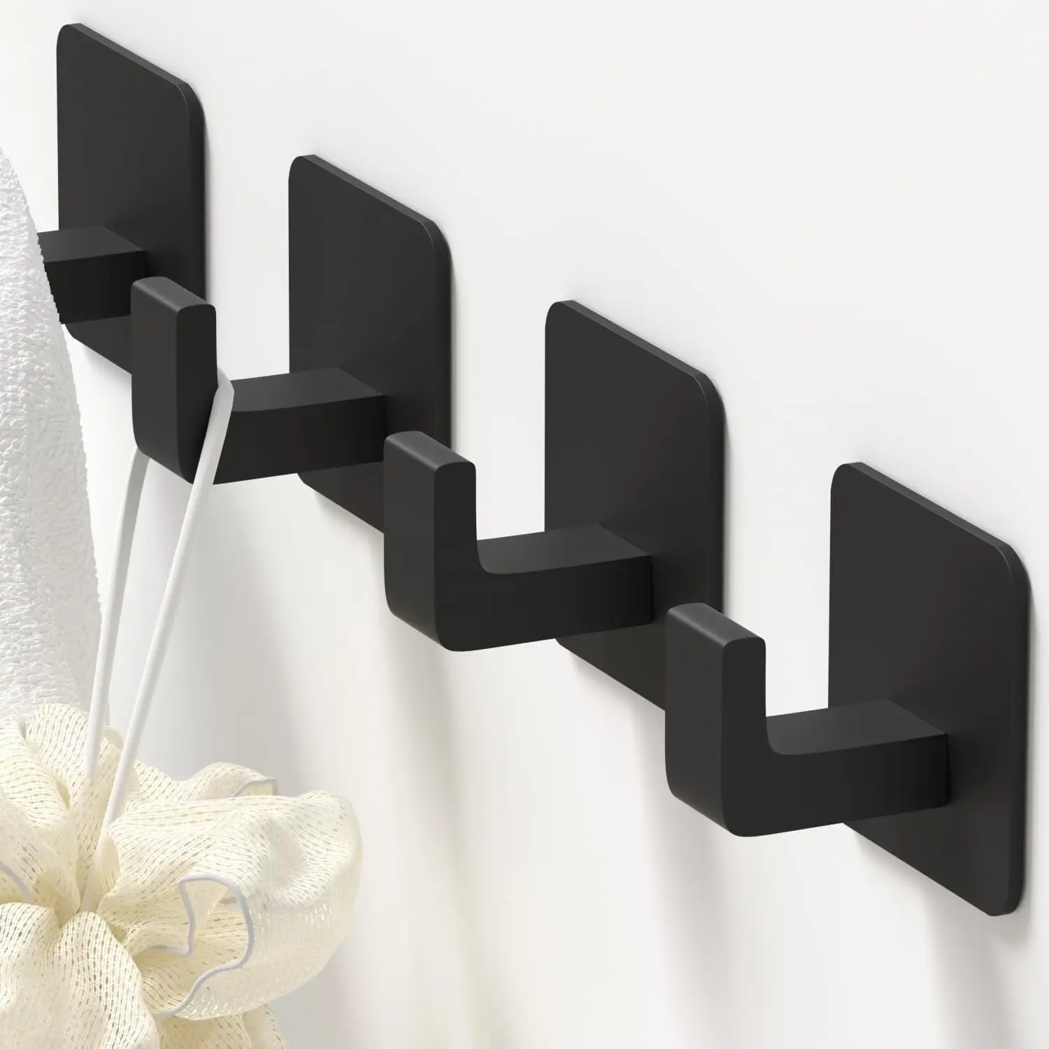 4 Pack Square Self-Adhesive Towel Hooks, Matte Black Metal, Right-Angle Design for Towels, Robes & Hats, Bathroom Kitchen Entryway
4 Pack Square Self-Adhesive Towel Hooks, Matte Black Metal, Right-Angle Design for Towels, Robes & Hats, Bathroom Kitchen Entryway