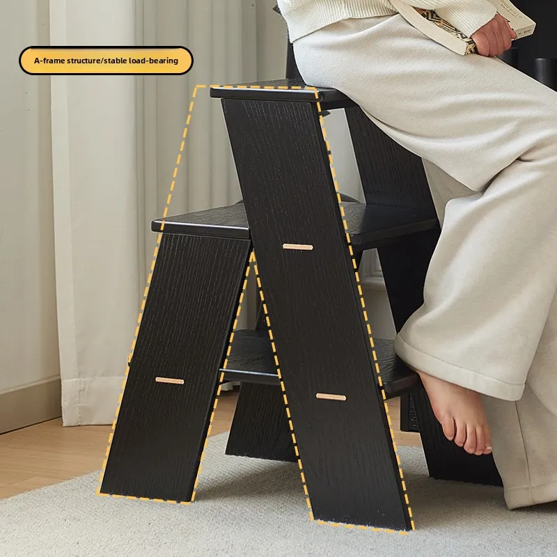 creative high-end ladder stool black wooden double-layer multi-functional step ladder Nordic meuble cuisine kitchen furniture
creative high-end ladder stool black wooden double-layer multi-functional step ladder Nordic meuble cuisine kitchen furniture