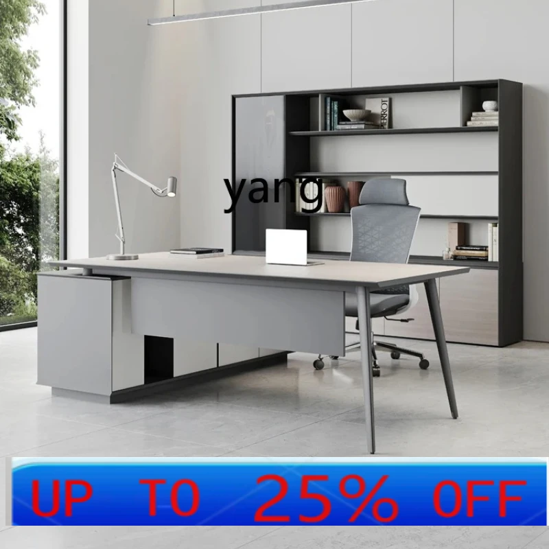 LTT simple modern single general manager desk computer table and chair combination furniture
LTT simple modern single general manager desk computer table and chair combination furniture