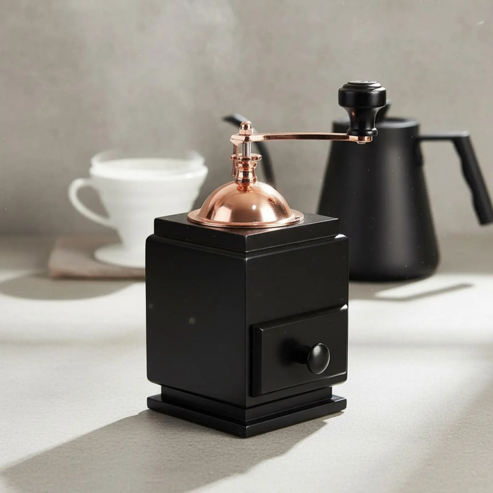 Manual Coffee Grinder Preserves Aroma Hand Crank Coffee Mill Vintage Design Hand Crank Grinder Ergonomic Handle Drawer Collector
Manual Coffee Grinder Preserves Aroma Hand Crank Coffee Mill Vintage Design Hand Crank Grinder Ergonomic Handle Drawer Collector