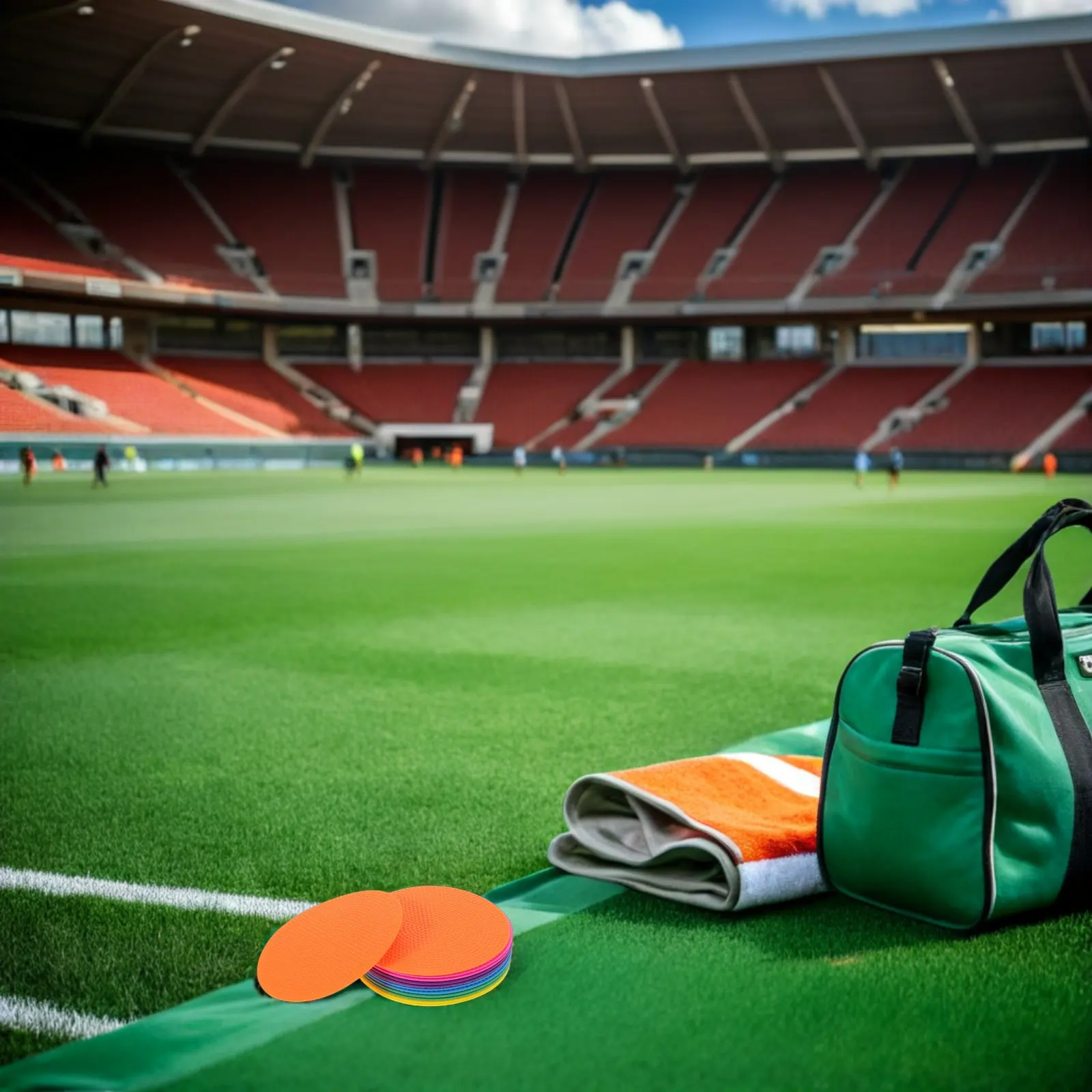 12Pcs Soccer Field Markers 3.9 Inch Flat Spots Non-Slip Weather Resistant for Football Drills Skill Development
12Pcs Soccer Field Markers 3.9 Inch Flat Spots Non-Slip Weather Resistant for Football Drills Skill Development