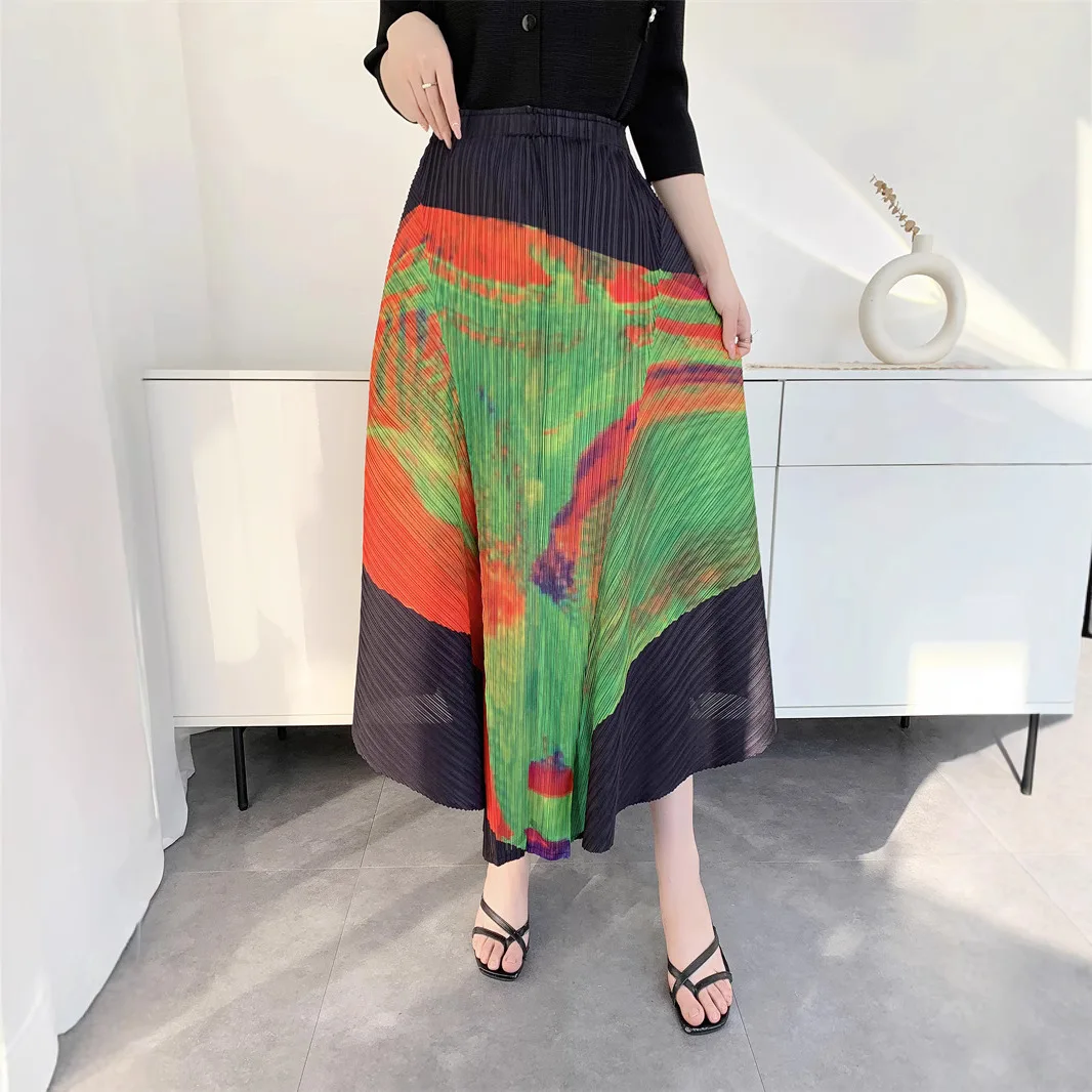 Miyake Style Skirt for Women 2025 New Fashion Print Comfortable Casual Loose Large Size Irregular Pleated Large Skirt
Miyake Style Skirt for Women 2025 New Fashion Print Comfortable Casual Loose Large Size Irregular Pleated Large Skirt