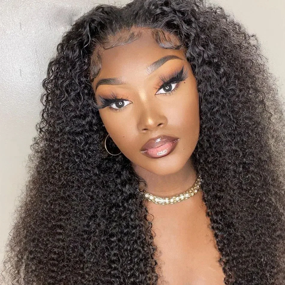 26inch 180Density Long Soft Natural Black Glueless Kinky Curly Deep Lace Front Wig For Women With Baby Hair Preplucked Daily
26inch 180Density Long Soft Natural Black Glueless Kinky Curly Deep Lace Front Wig For Women With Baby Hair Preplucked Daily