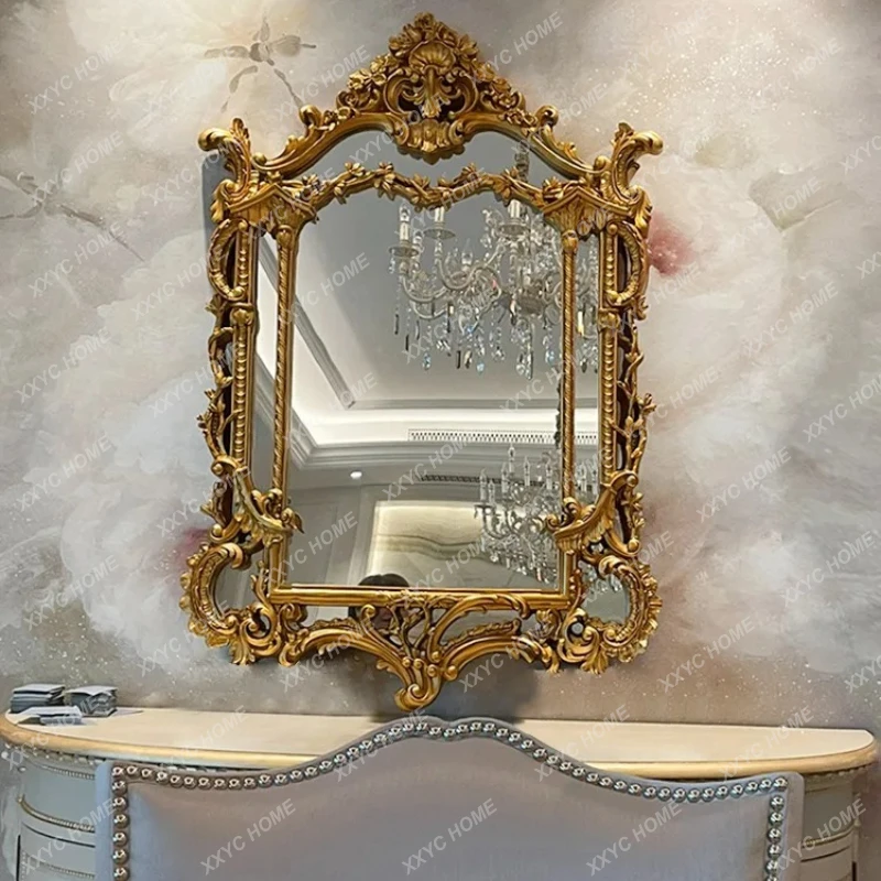 LX style retro high-end carved wall hanging living room fireplace mirror
LX style retro high-end carved wall hanging living room fireplace mirror